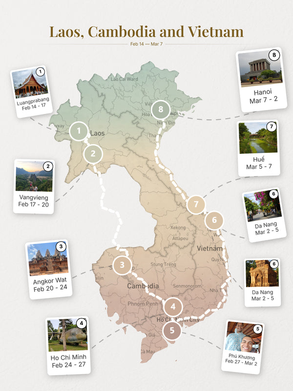 Laos, Cambodia and Vietnam